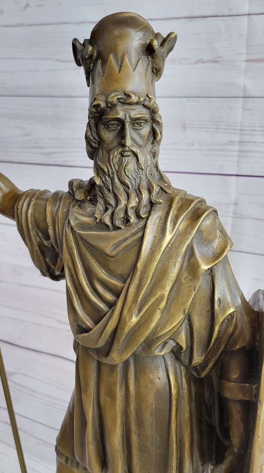 Handcrafted bronze sculpture SALE Warrior" Persia Of King Stunning 21" Tall Decor