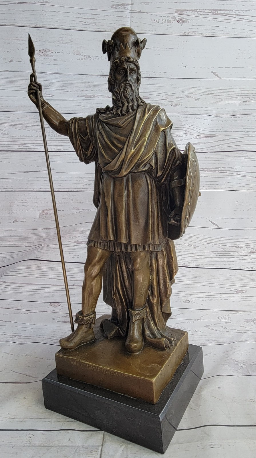 Handcrafted bronze sculpture SALE Warrior" Persia Of King Stunning 21" Tall Decor