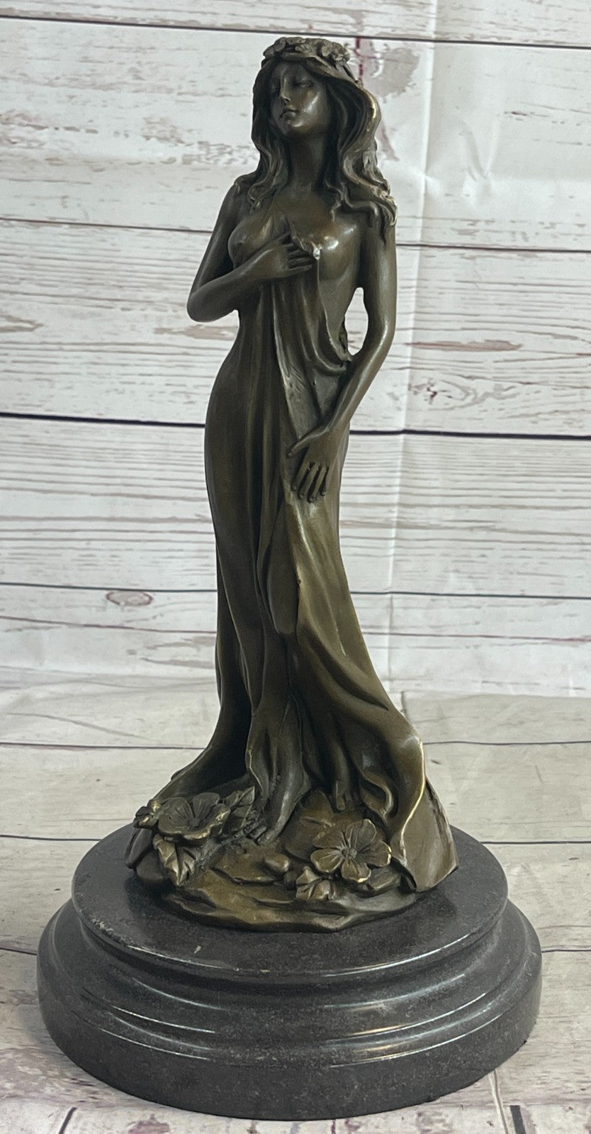 Aldo Vitaleh Liberated Maiden Bronze Sculpture Cast Figurine Figure Original Art