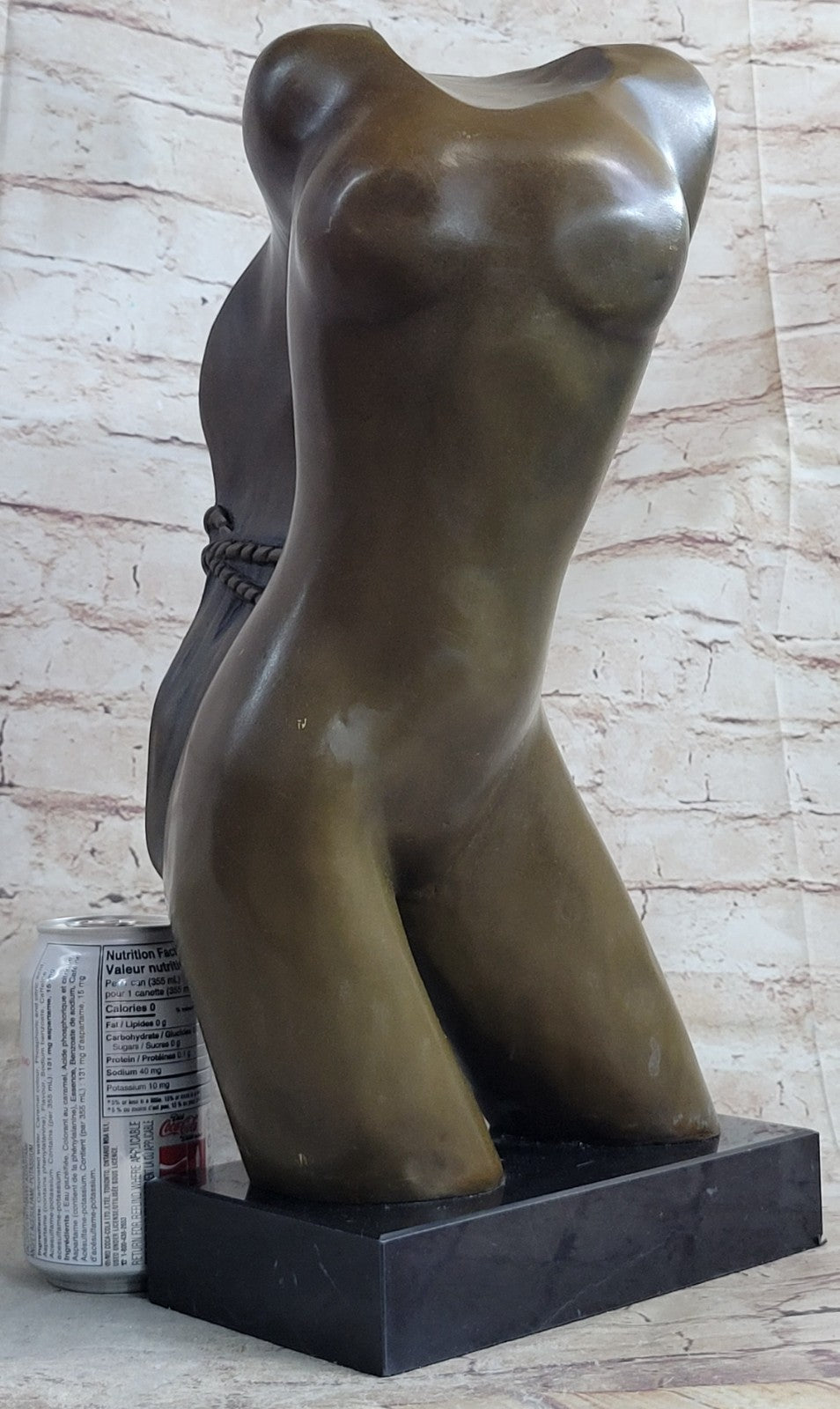 MODERN ART BRONZE SCULPTURE NUDE WOMAN TORSO FROM ALDO VITALEH FIGURE STATUE