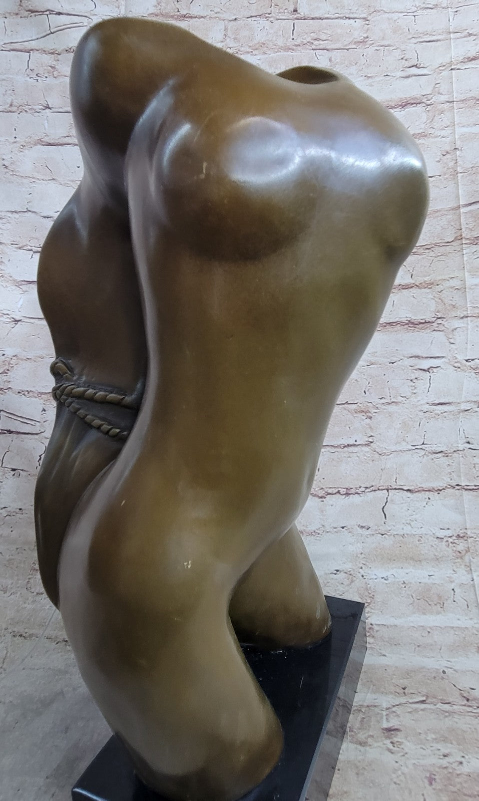 MODERN ART BRONZE SCULPTURE NUDE WOMAN TORSO FROM ALDO VITALEH FIGURE STATUE