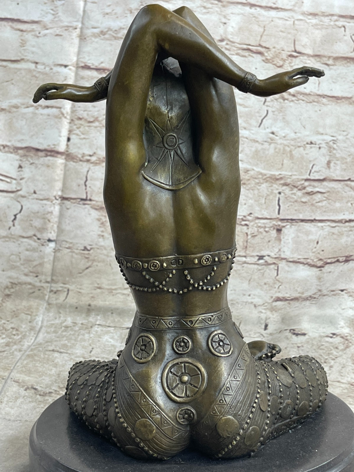 Handcrafted bronze sculpture SALE Art Meditation Yoga Lady Lost Wax Method