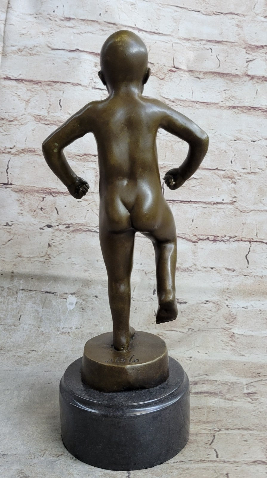 Art Deco Hand Made Baby crying Bronze sculpture by Lost wax Method Statue DEAL