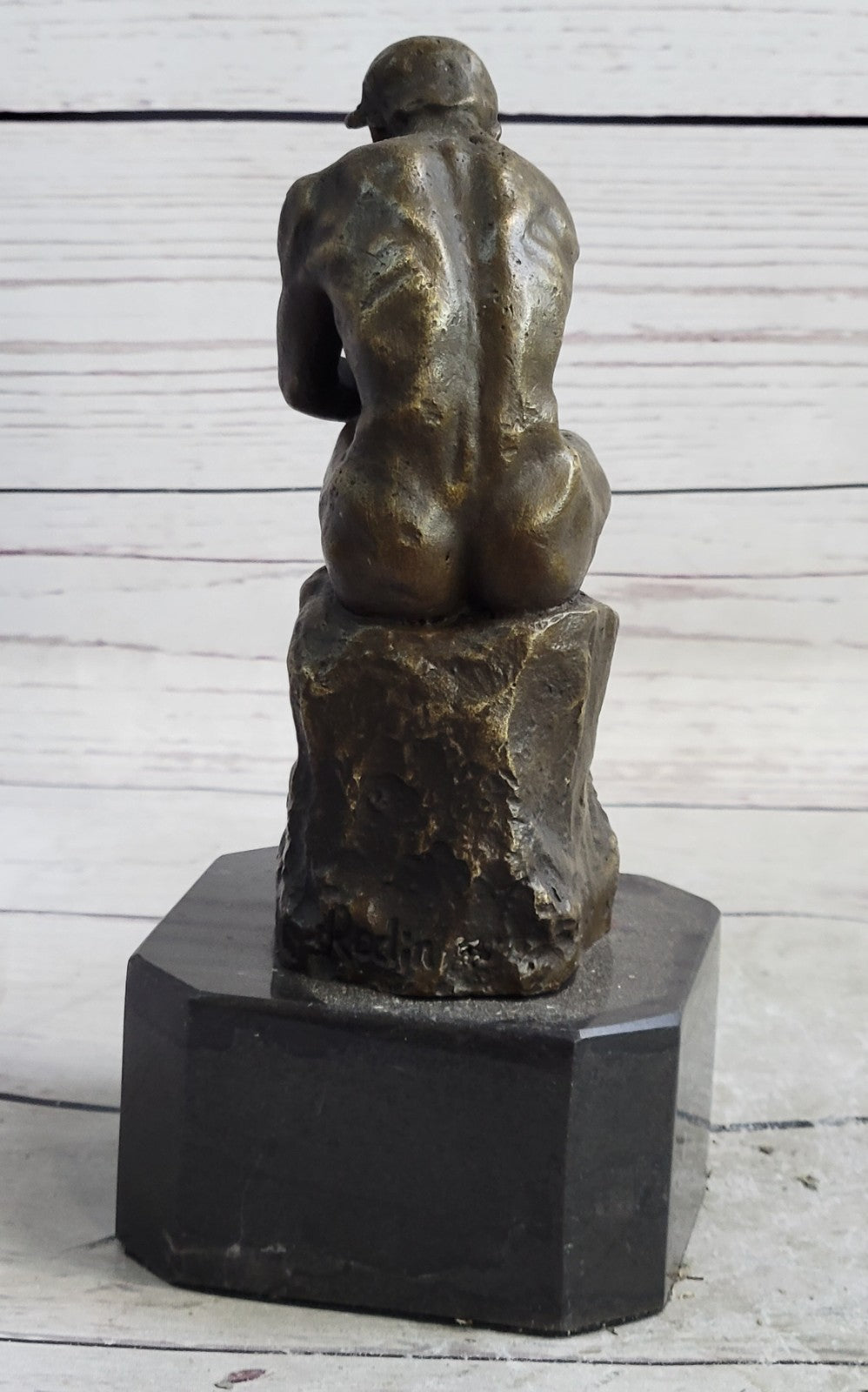 Collectible Figurine Bronze Decor Massive Extra Large Rodin Thinker Famous Work
