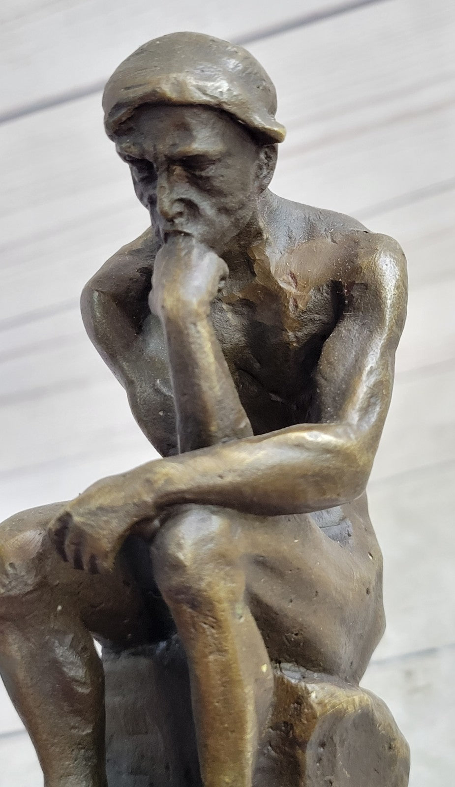 Collectible Figurine Bronze Decor Massive Extra Large Rodin Thinker Famous Work