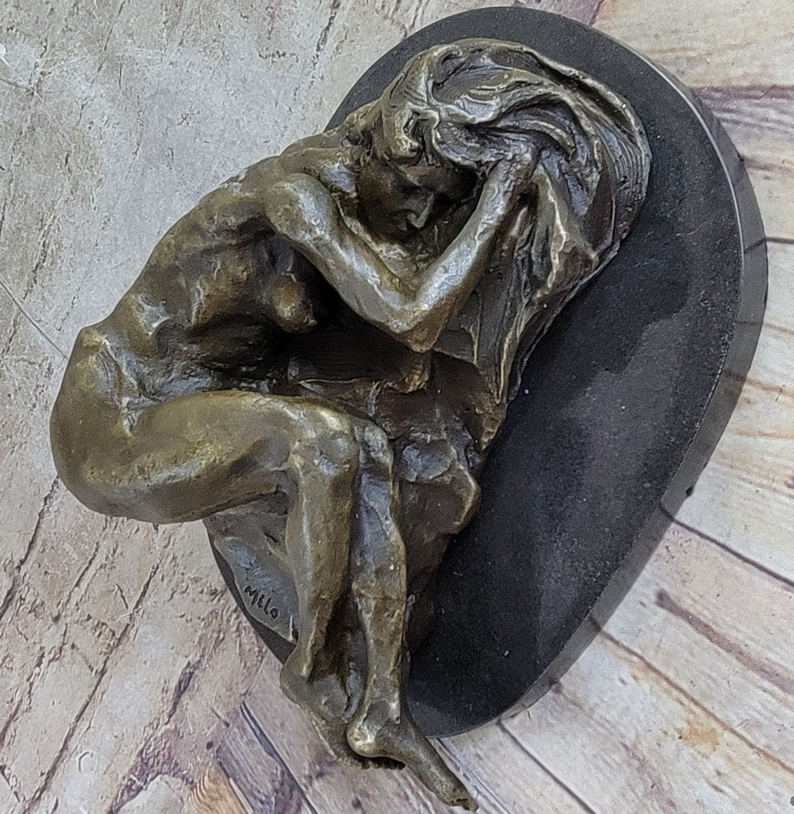 BRONZE NUDE WOMAN Girl Model Erotic Risque sculpture statue Figure Figurine