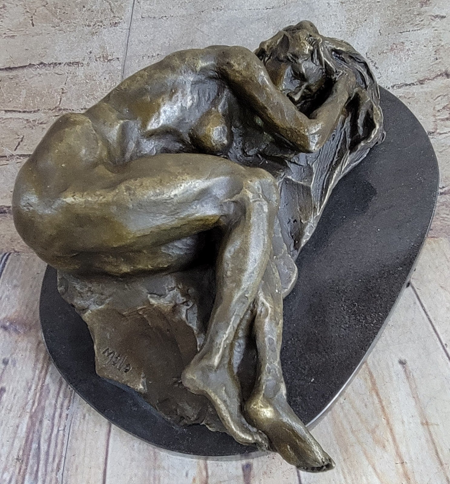 BRONZE NUDE WOMAN Girl Model Erotic Risque sculpture statue Figure Figurine