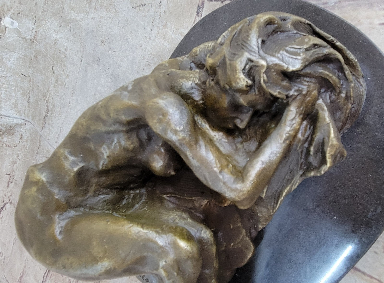 BRONZE NUDE WOMAN Girl Model Erotic Risque sculpture statue Figure Figurine