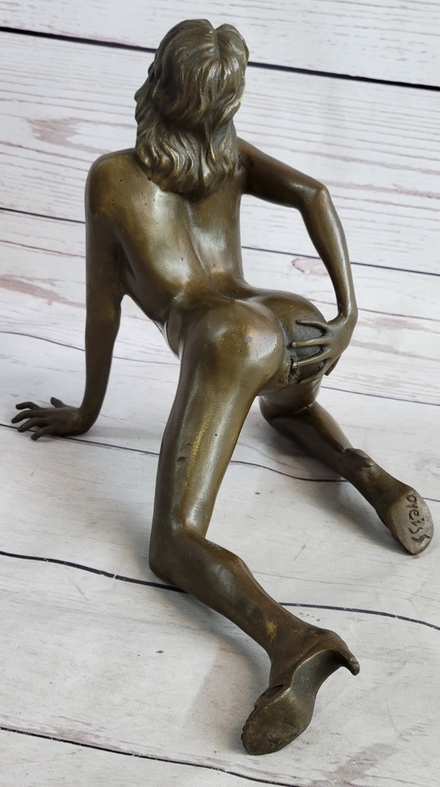 Hot Cast Sexual Sex Erotic Nude Love Bronze Sculpture Statue Signed Figure Sale