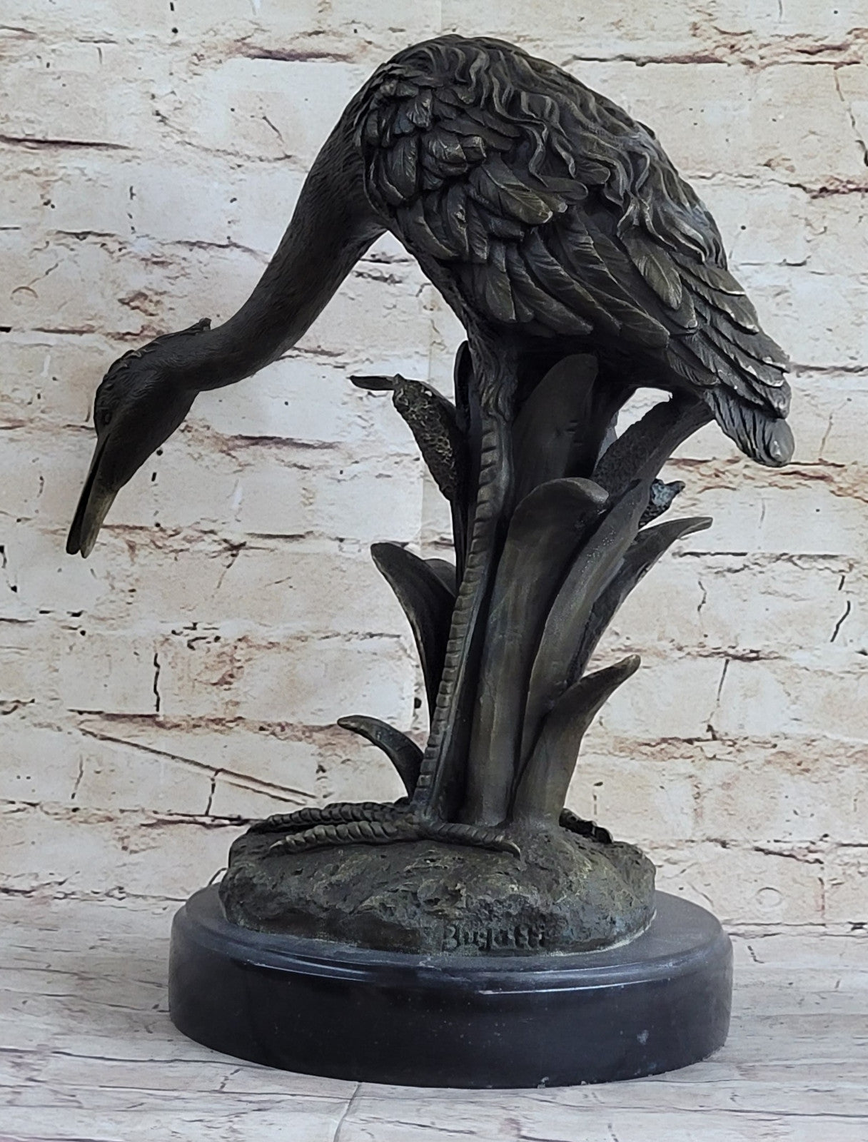 Handcrafted bronze sculpture SALE Mars Crane Backyard Indoor/Outdoor Large