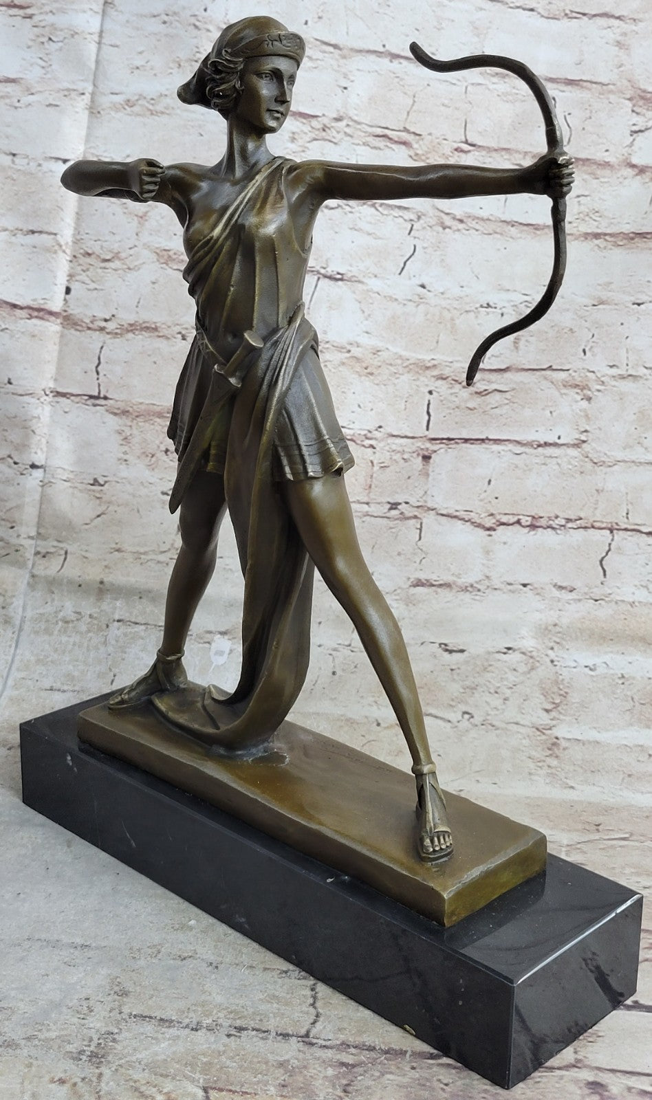 Handcrafted bronze sculpture SALE Nemorensis Diana Faguays Le Signed Deco Figure