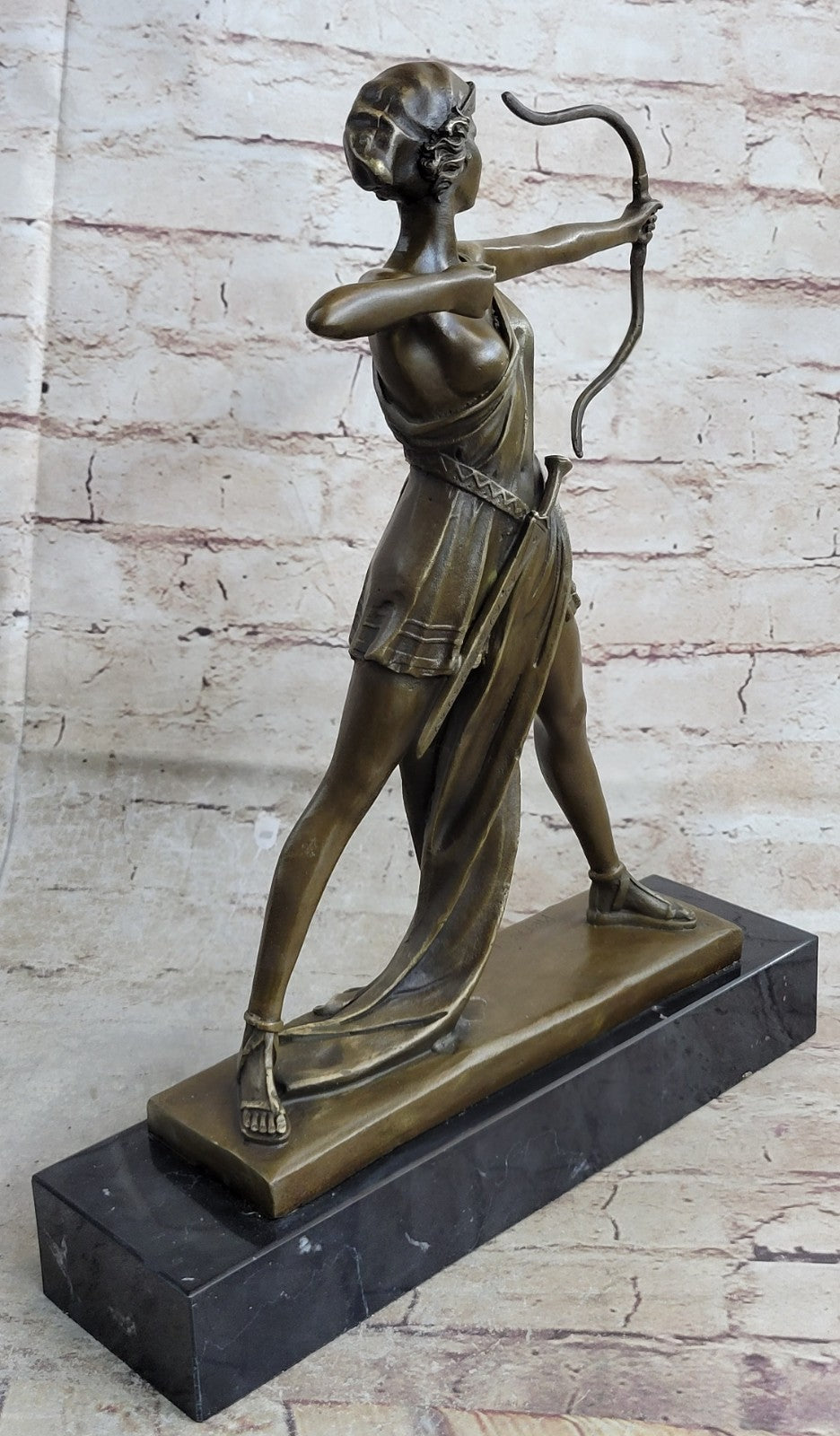 Handcrafted bronze sculpture SALE Nemorensis Diana Faguays Le Signed Deco Figure