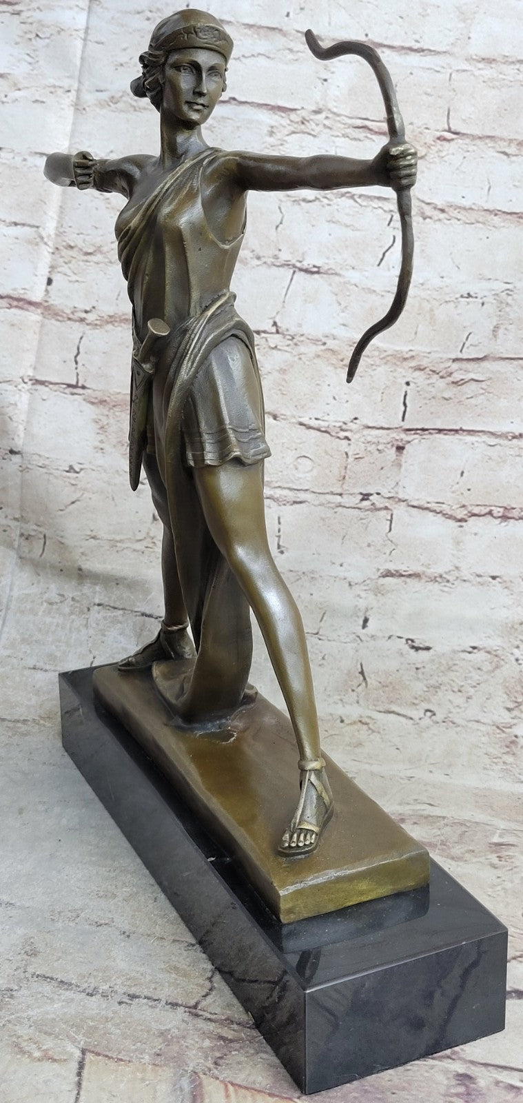 Handcrafted bronze sculpture SALE Nemorensis Diana Faguays Le Signed Deco Figure