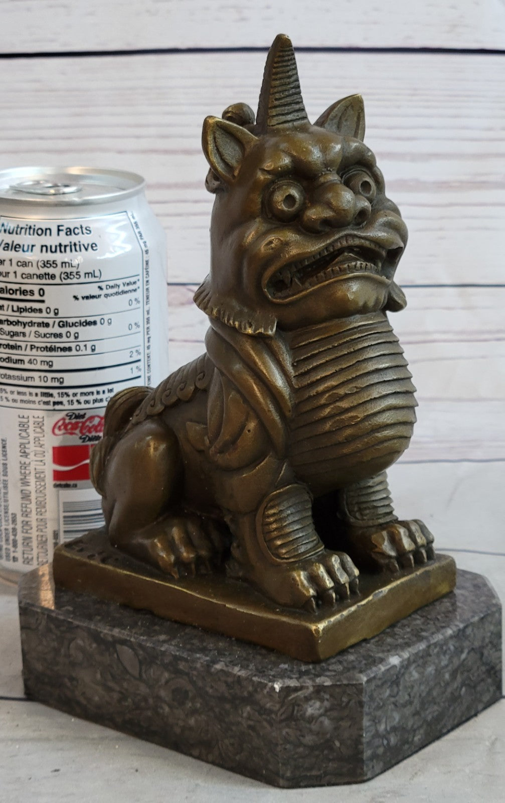 Pure Copper Bronze Feng Shui Evil Foo Dogs Lion Zhi Zun Brave troops Beast Sale