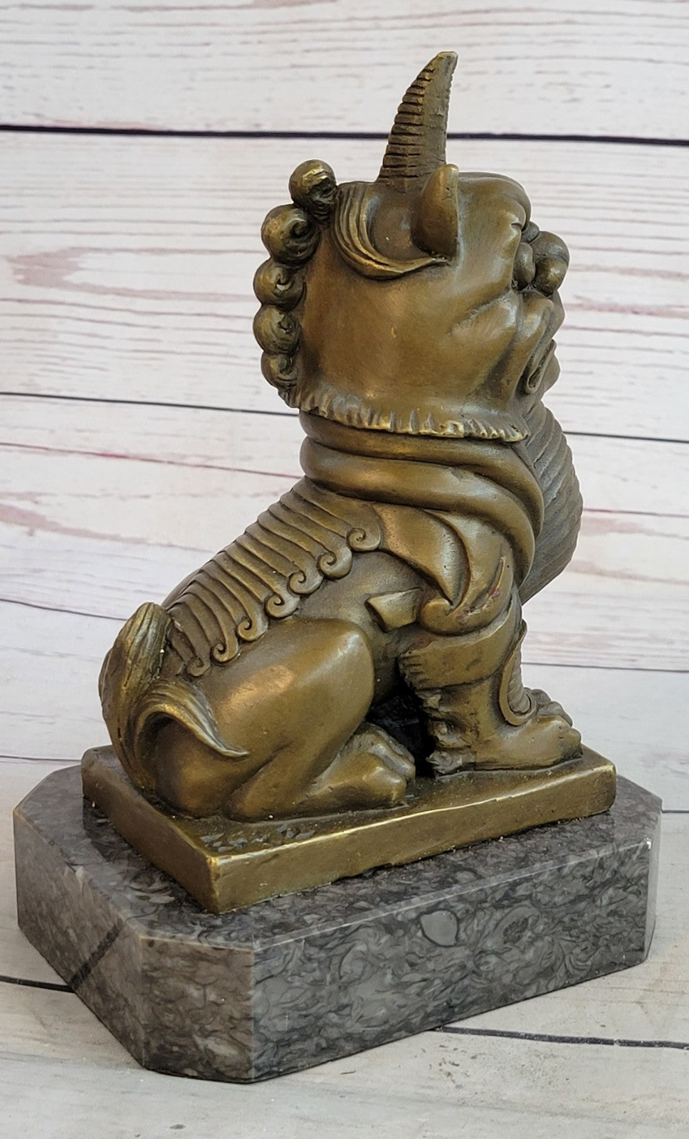 Pure Copper Bronze Feng Shui Evil Foo Dogs Lion Zhi Zun Brave troops Beast Sale
