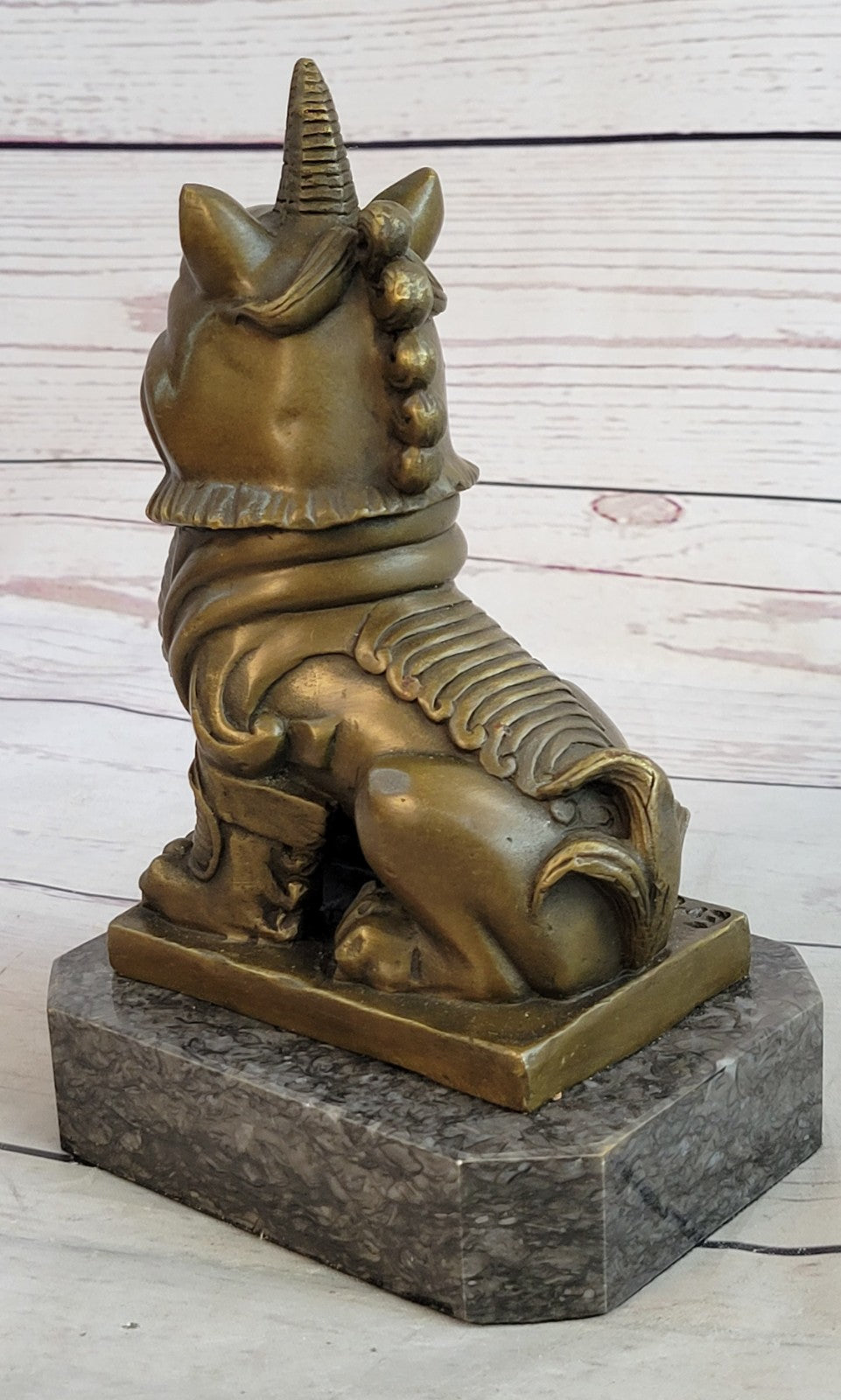 Pure Copper Bronze Feng Shui Evil Foo Dogs Lion Zhi Zun Brave troops Beast Sale
