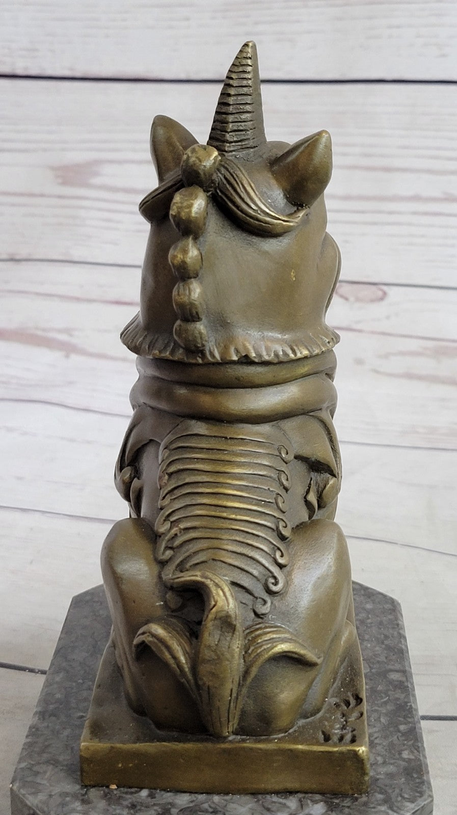 Pure Copper Bronze Feng Shui Evil Foo Dogs Lion Zhi Zun Brave troops Beast Sale