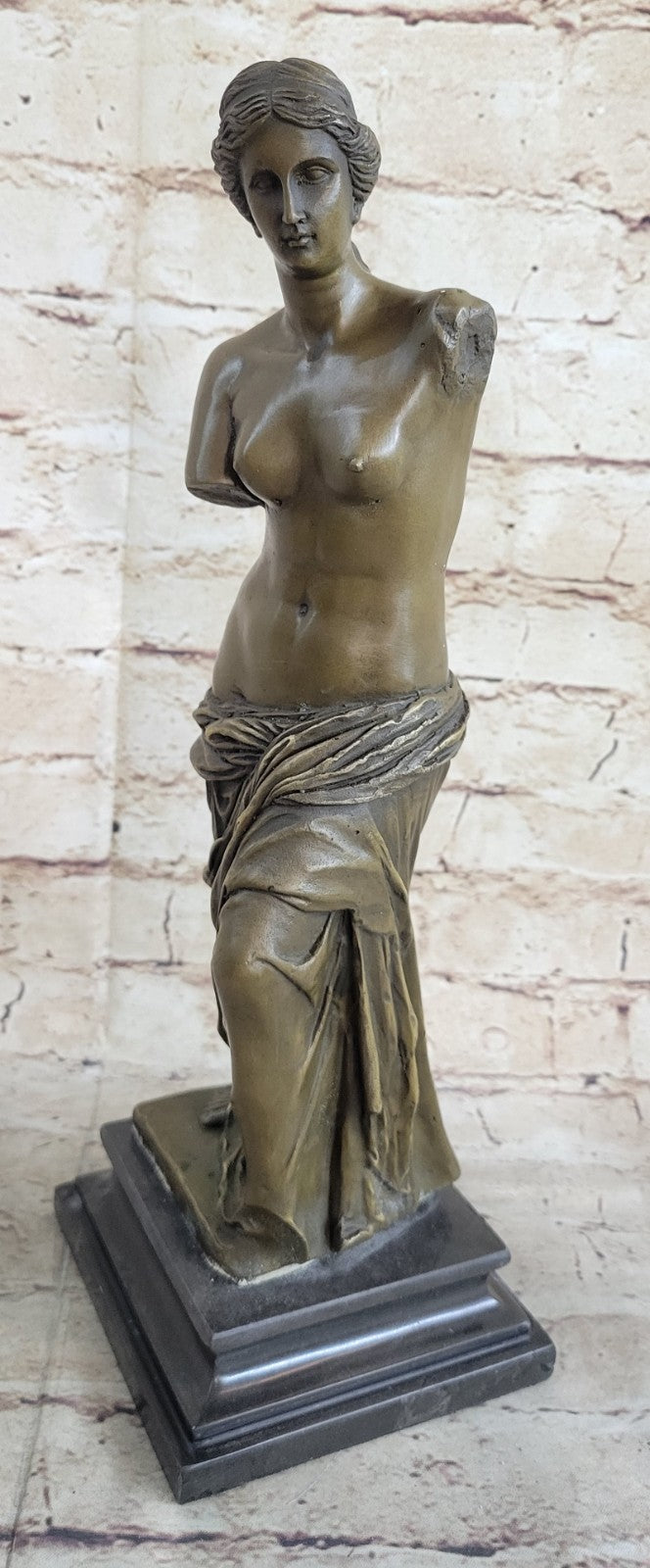 Venetian Bronze Marble Base Venus de Milo/Greek Goddess Aphrodite Hand Made Sale
