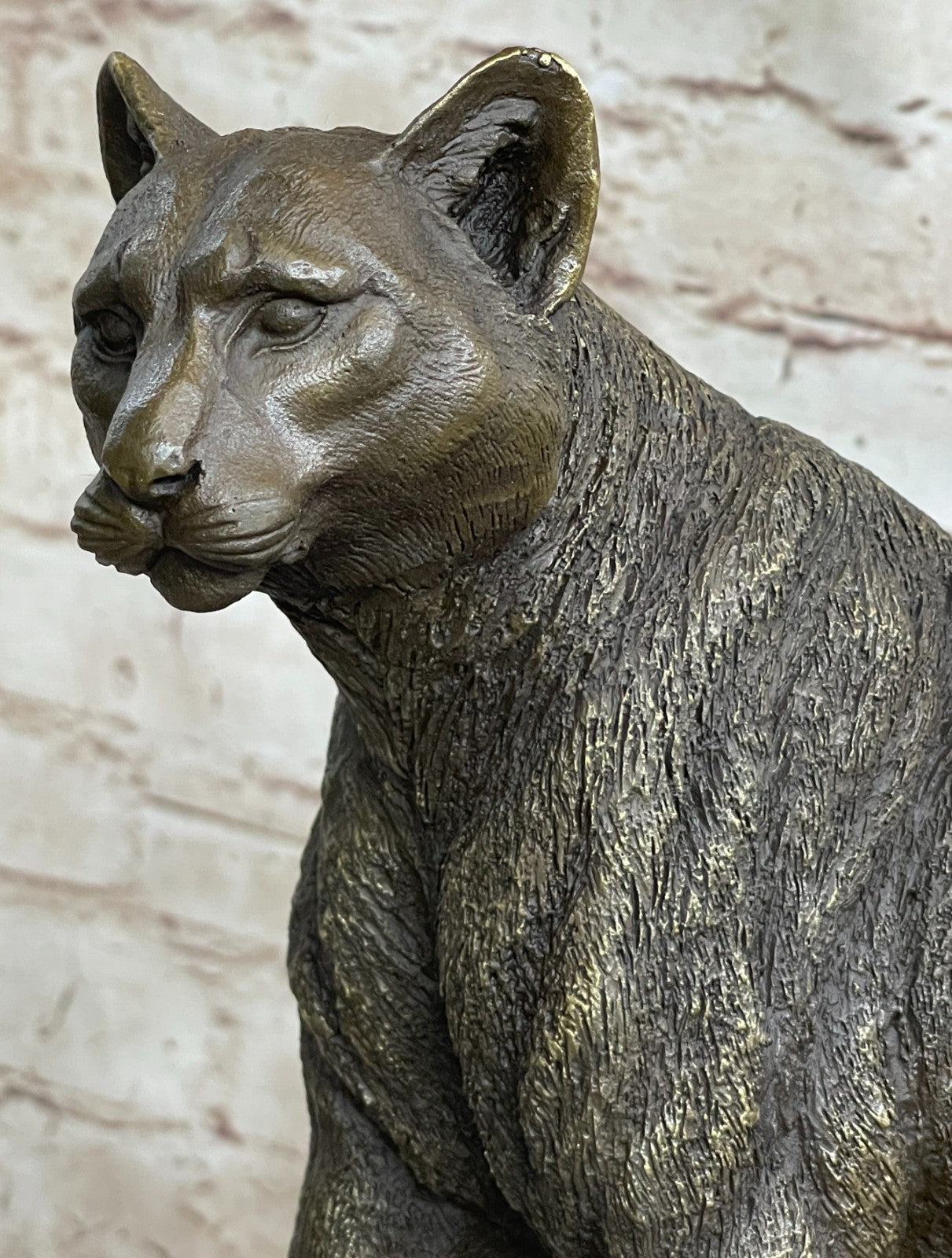 Jaguar Panther Leopard Cougar Big Cat Collector Artwork Bronze Statue Bugatti