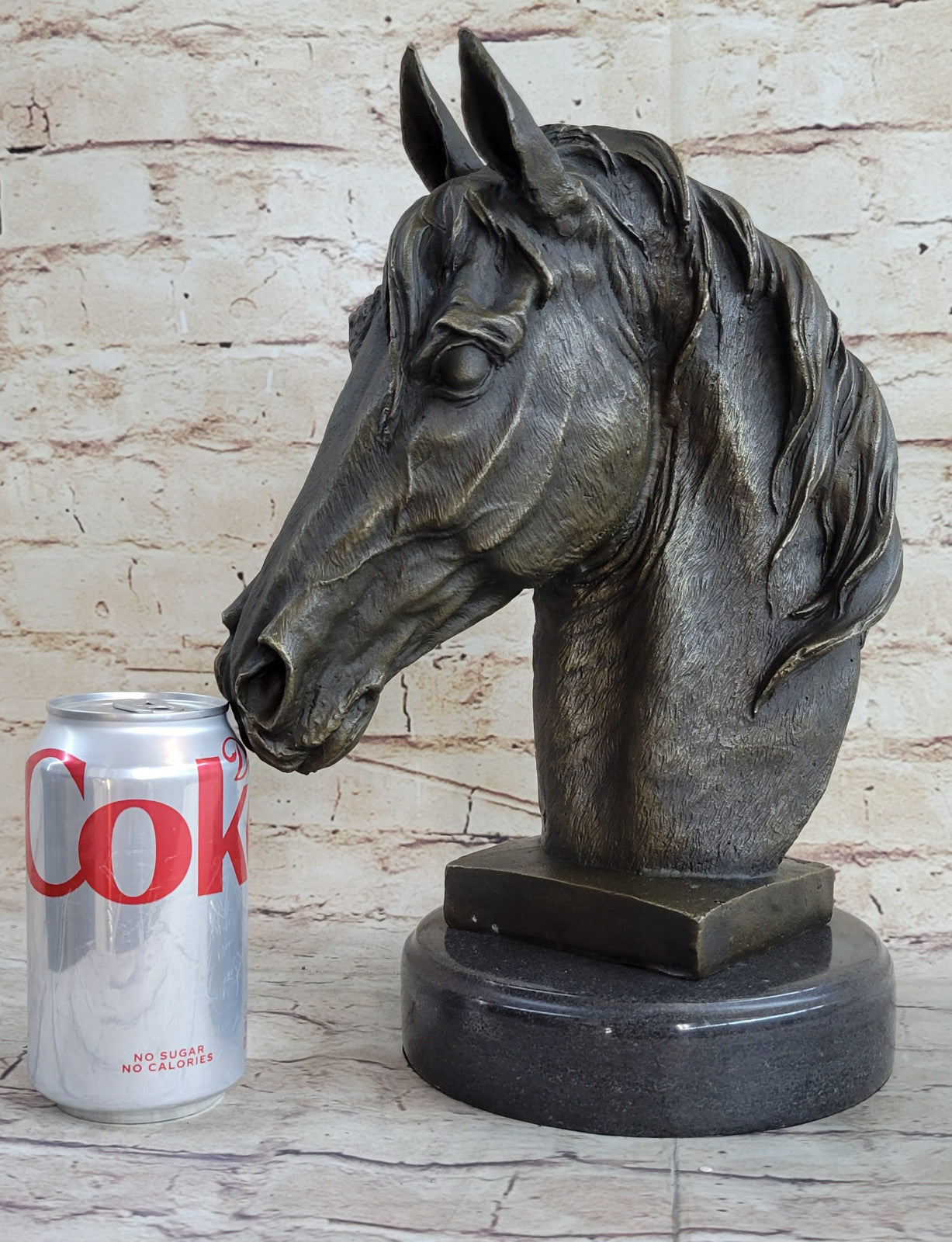 Handcrafted bronze sculpture SALE Head Horse Bust Unique Barye Signed Figurine