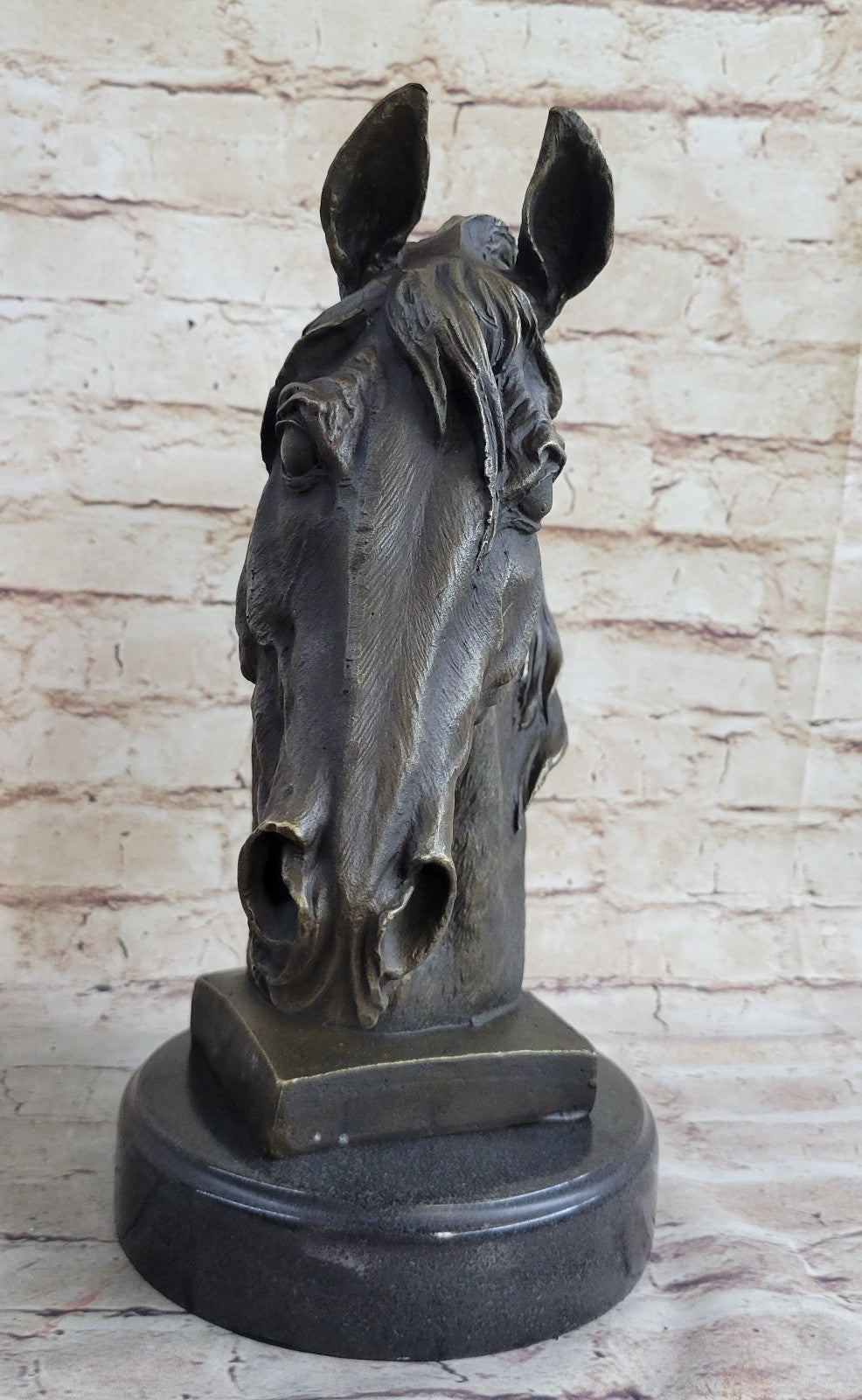Handcrafted bronze sculpture SALE Head Horse Bust Unique Barye Signed Figurine