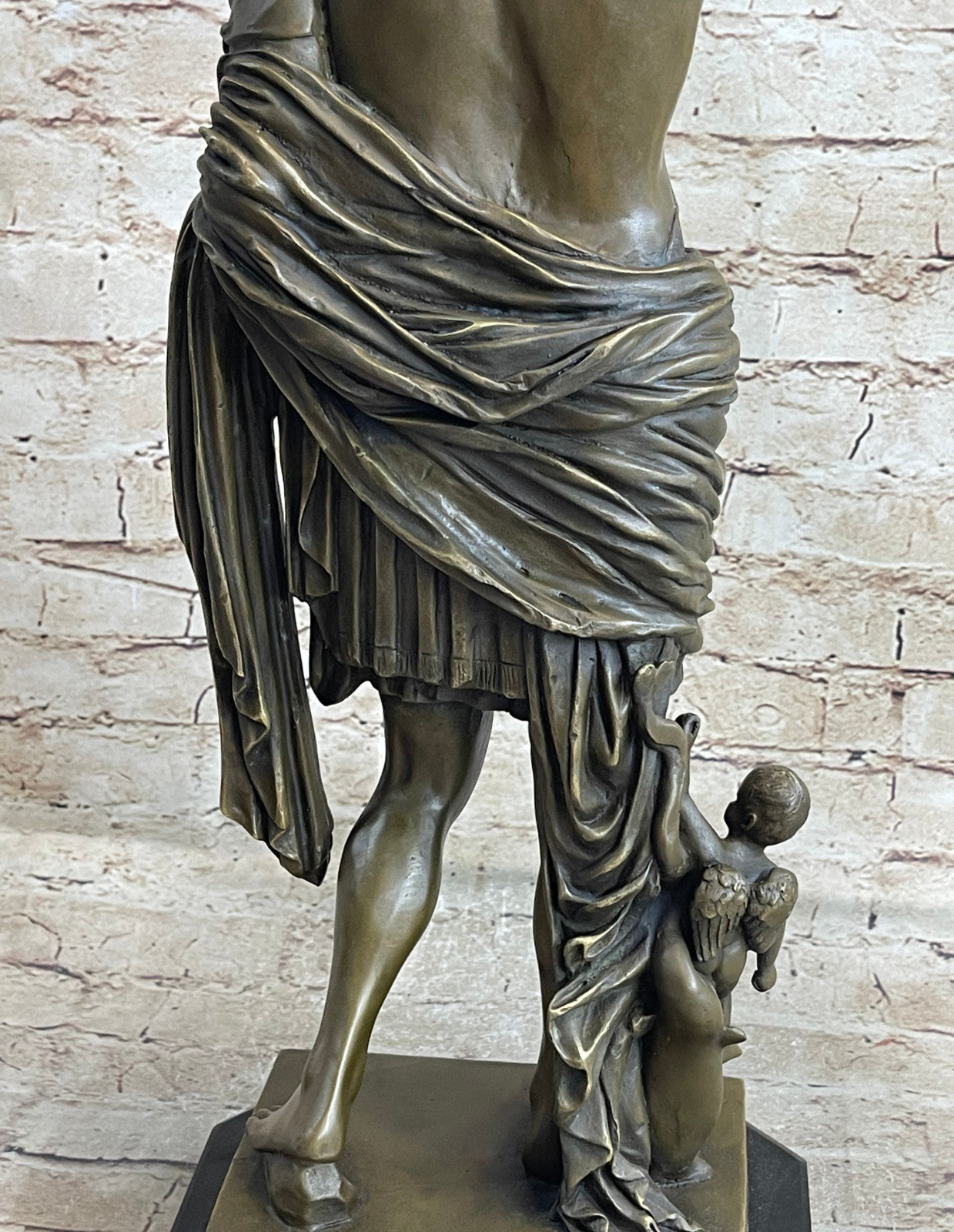 Hot Cast Large Emperor Julius Caesar Bronze Sculpture Marble Base Figurine SALE
