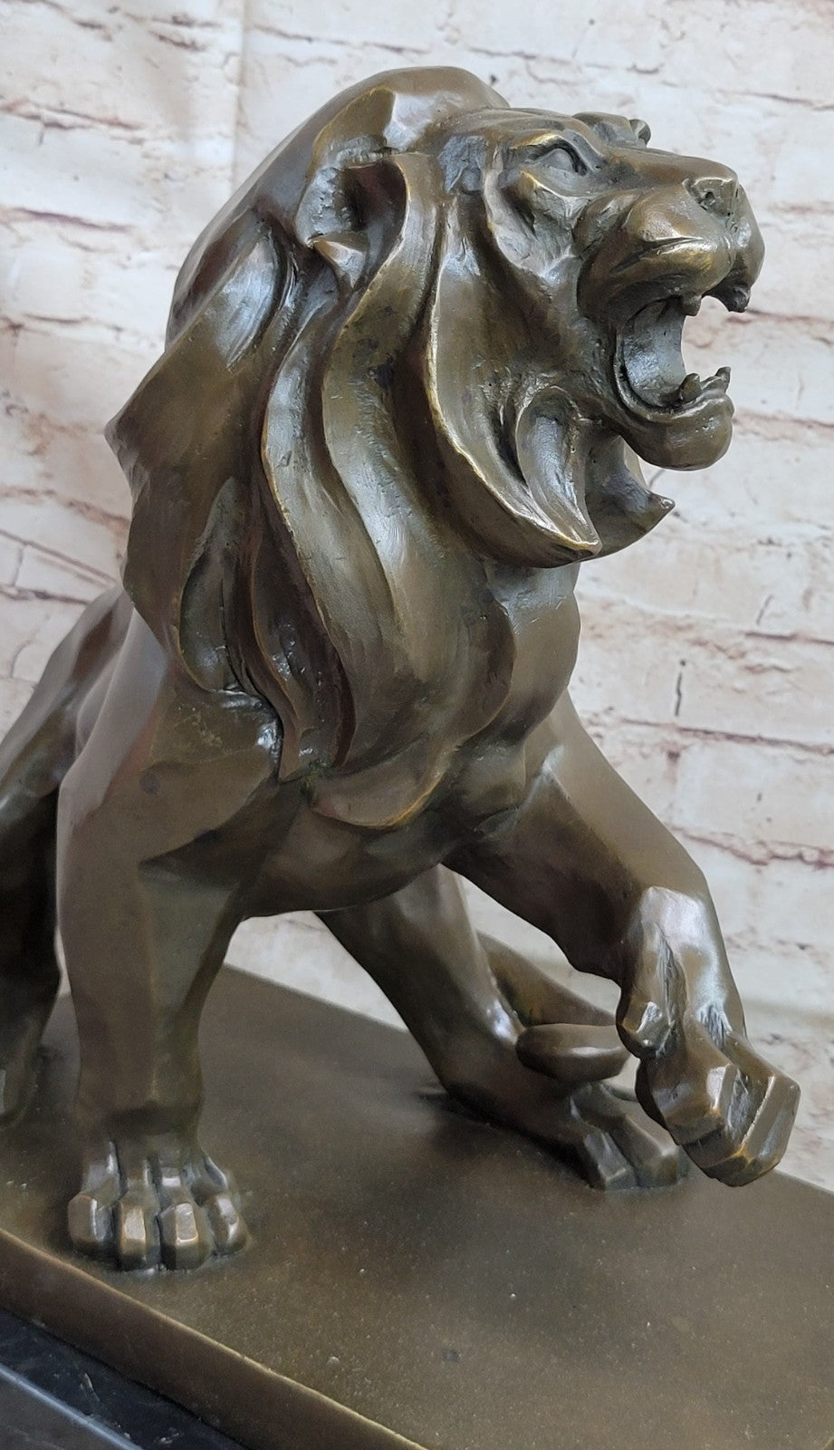 Bronze Lion Statue Antique Lion Sculpture Real Bronze Casting Statues Gift