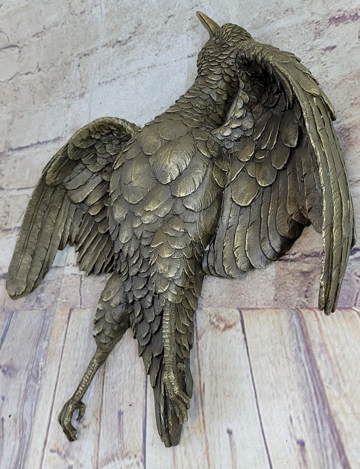 Metal Casting Bronze Eagle Statue Hawk Sculpture  Falcon Bird Decorative