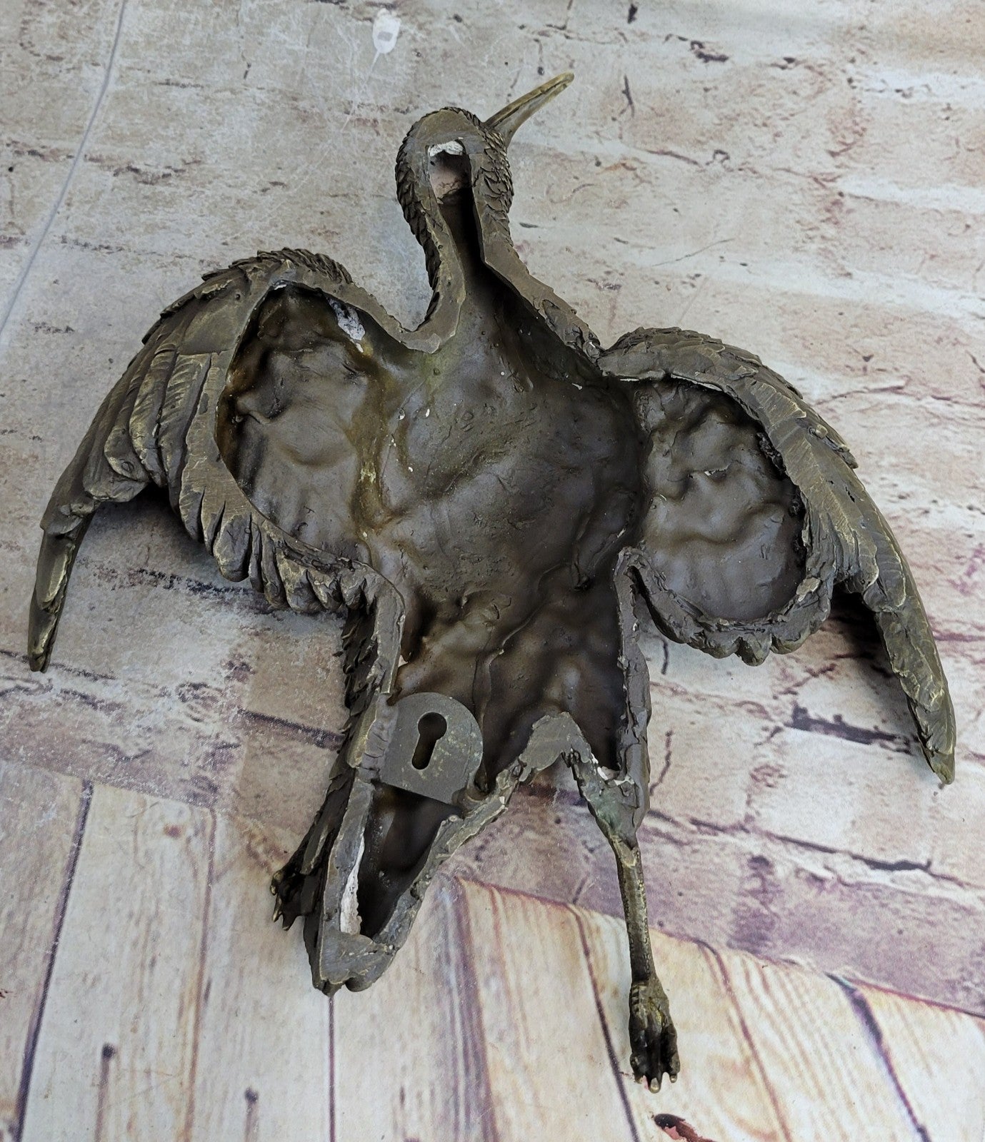 Metal Casting Bronze Eagle Statue Hawk Sculpture  Falcon Bird Decorative