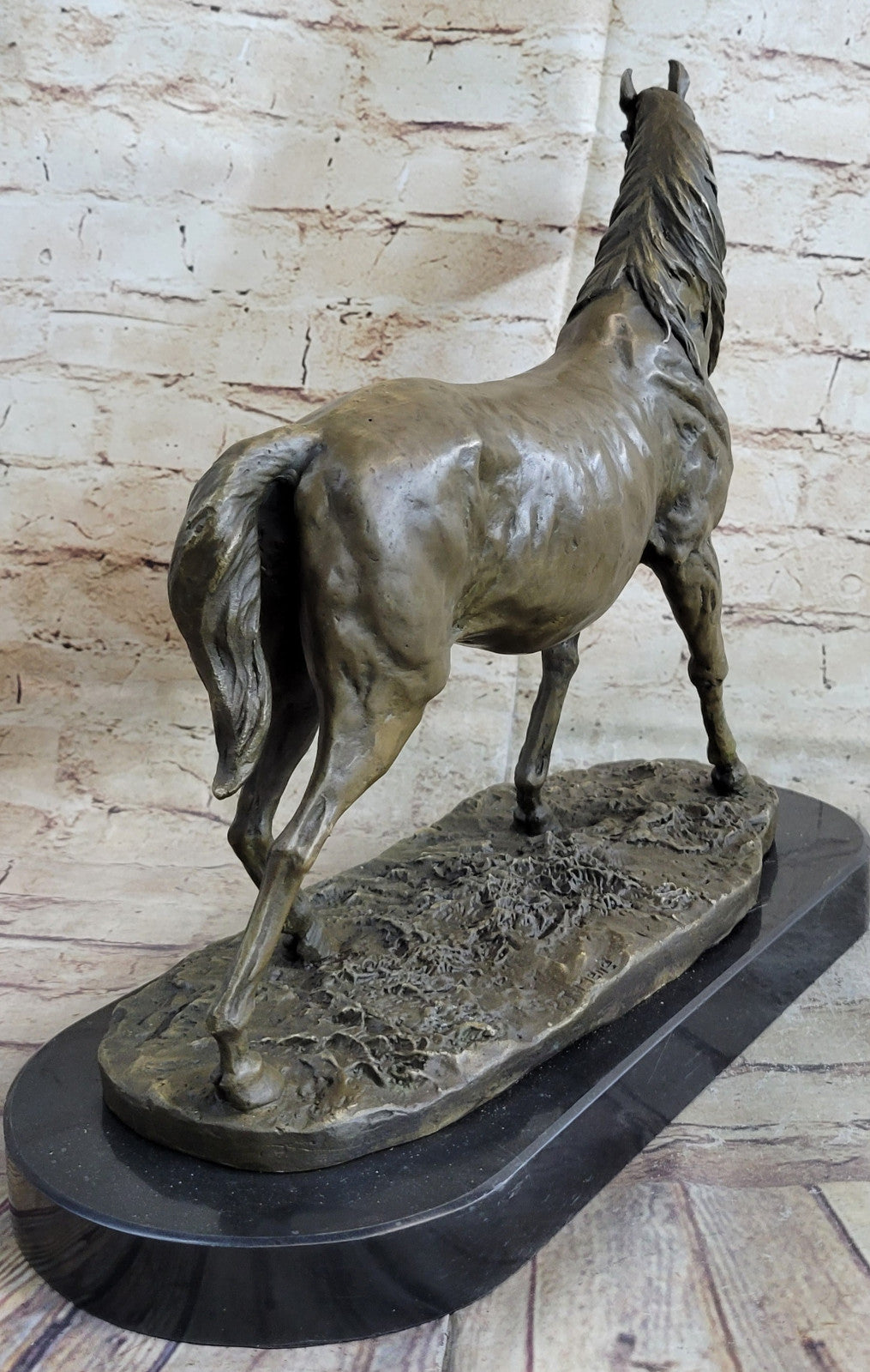 Handcrafted bronze sculpture SALE Tro Horse Racing Stallion Art Modern Abstract