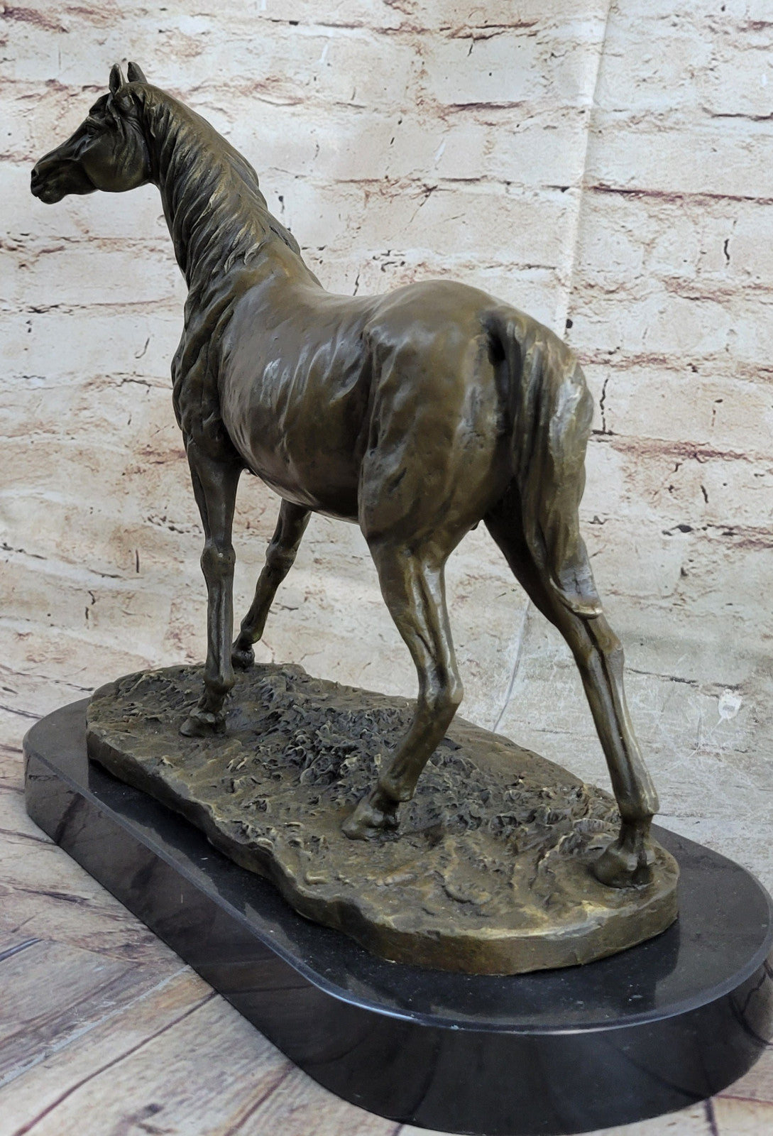 Handcrafted bronze sculpture SALE Tro Horse Racing Stallion Art Modern Abstract