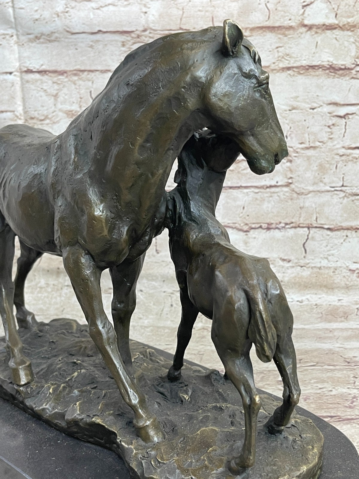 Bronze Marble Western Statue Horse Farm Sculpture LARGE Handcrafted Masterpiece