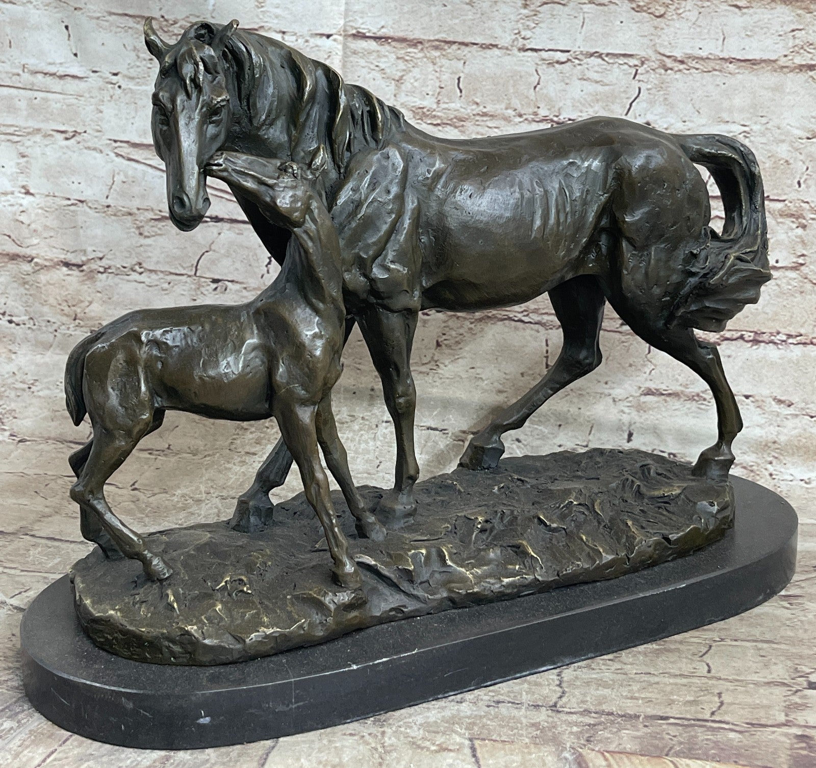 Bronze Marble Western Statue Horse Farm Sculpture LARGE Handcrafted Masterpiece