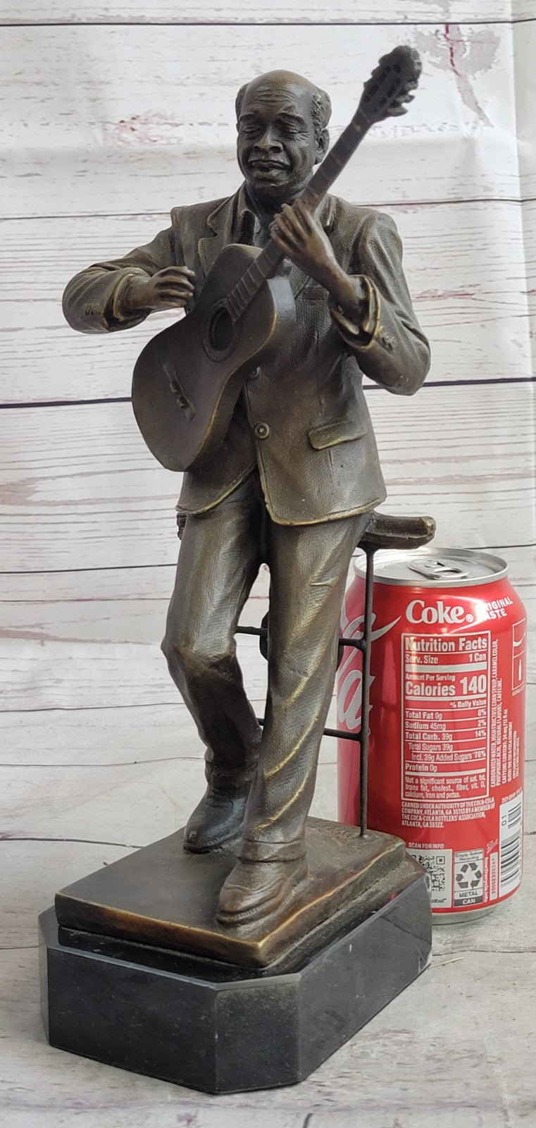 Bronze Musician Guitar Player Music Trophy Hot Cast Home Office Decoration Sale