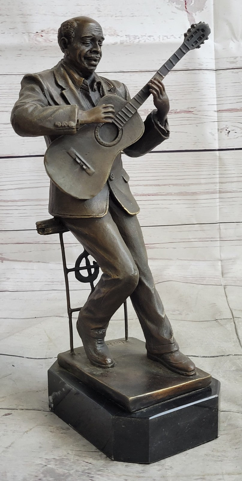 Bronze Musician Guitar Player Music Trophy Hot Cast Home Office Decoration Sale