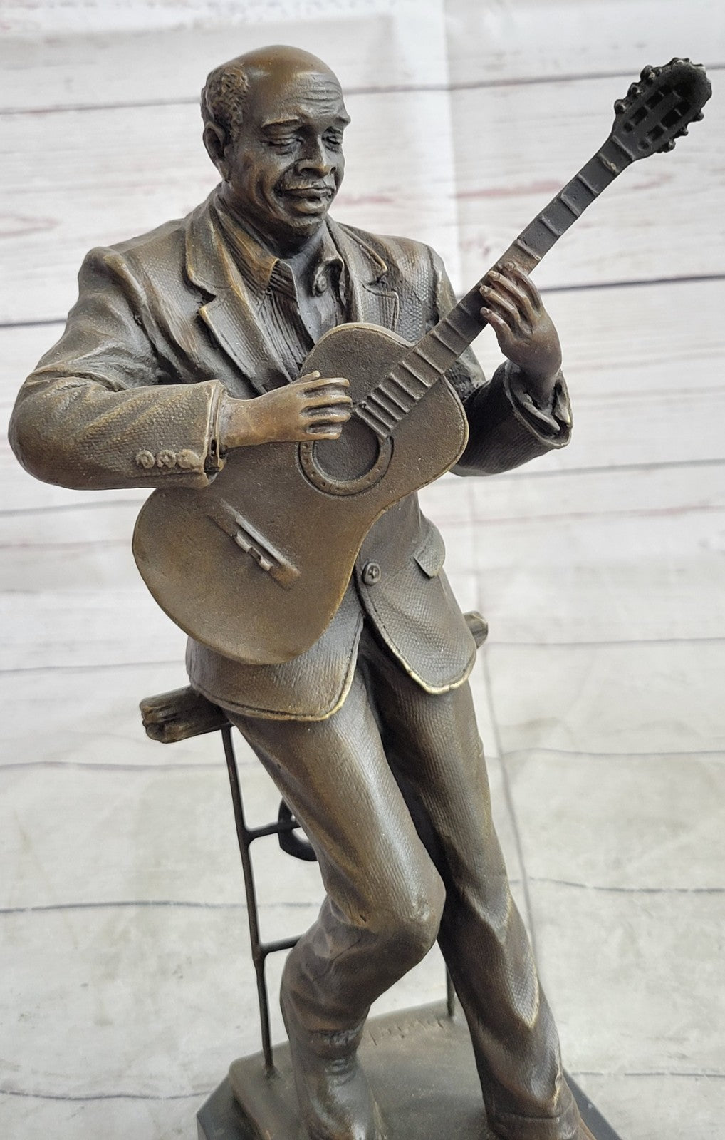 Bronze Musician Guitar Player Music Trophy Hot Cast Home Office Decoration Sale