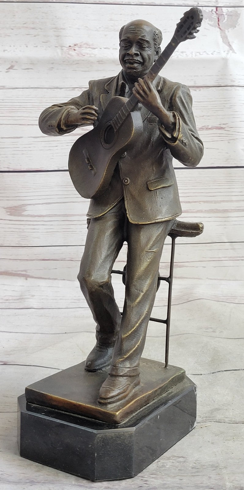 Bronze Musician Guitar Player Music Trophy Hot Cast Home Office Decoration Sale