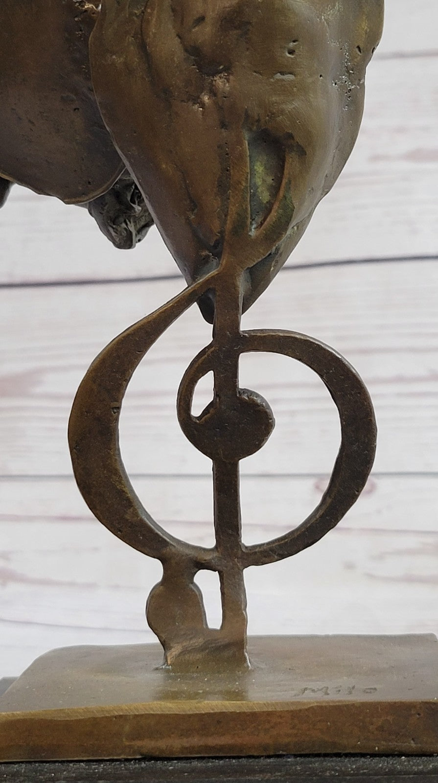 Vintage Modern Art Design Violin Player Bronze Sculpture Figurine