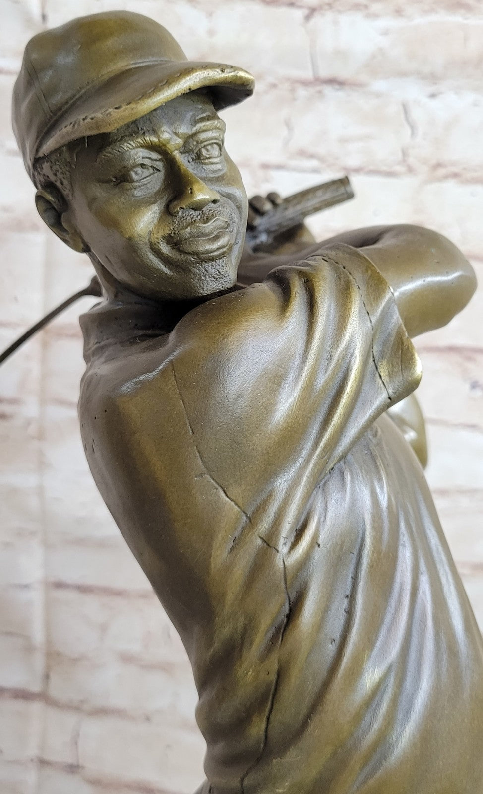 Handcrafted Superb Detailed Huge Male Golfer Golf Sport Memorabilia Bronze Statu