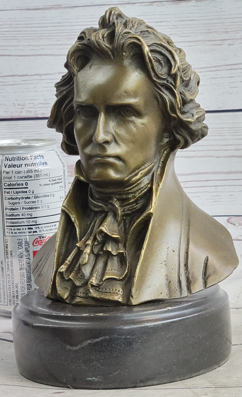 BEETHOVEN Genuine Bronze Cast Stone ATTILA`s Original Artwork Bust Sculpture