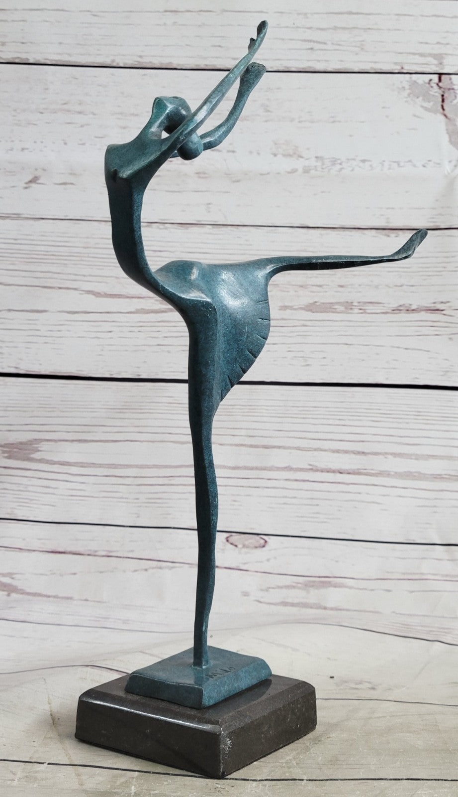 Milo`s Abstract Woman Sculpture: Handmade Bronze Art with Special Patina - Fine Art Collectible