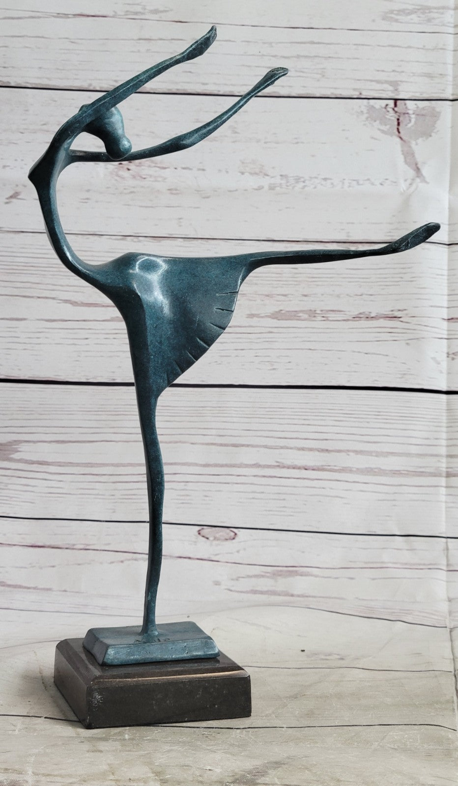 Milo`s Abstract Woman Sculpture: Handmade Bronze Art with Special Patina - Fine Art Collectible