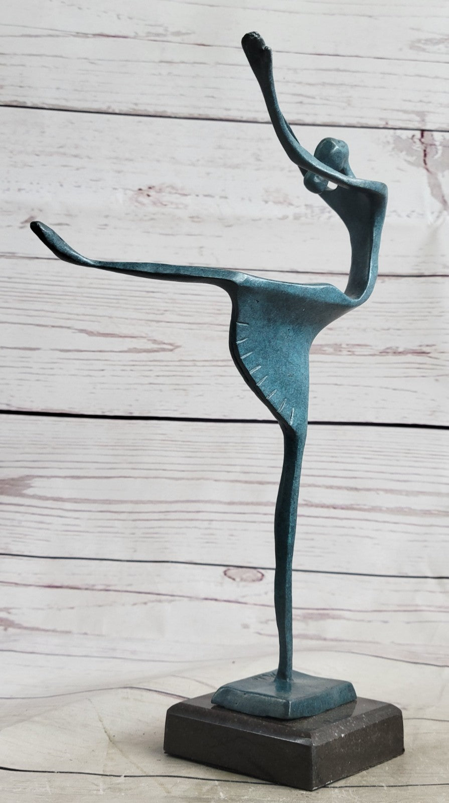 Milo`s Abstract Woman Sculpture: Handmade Bronze Art with Special Patina - Fine Art Collectible