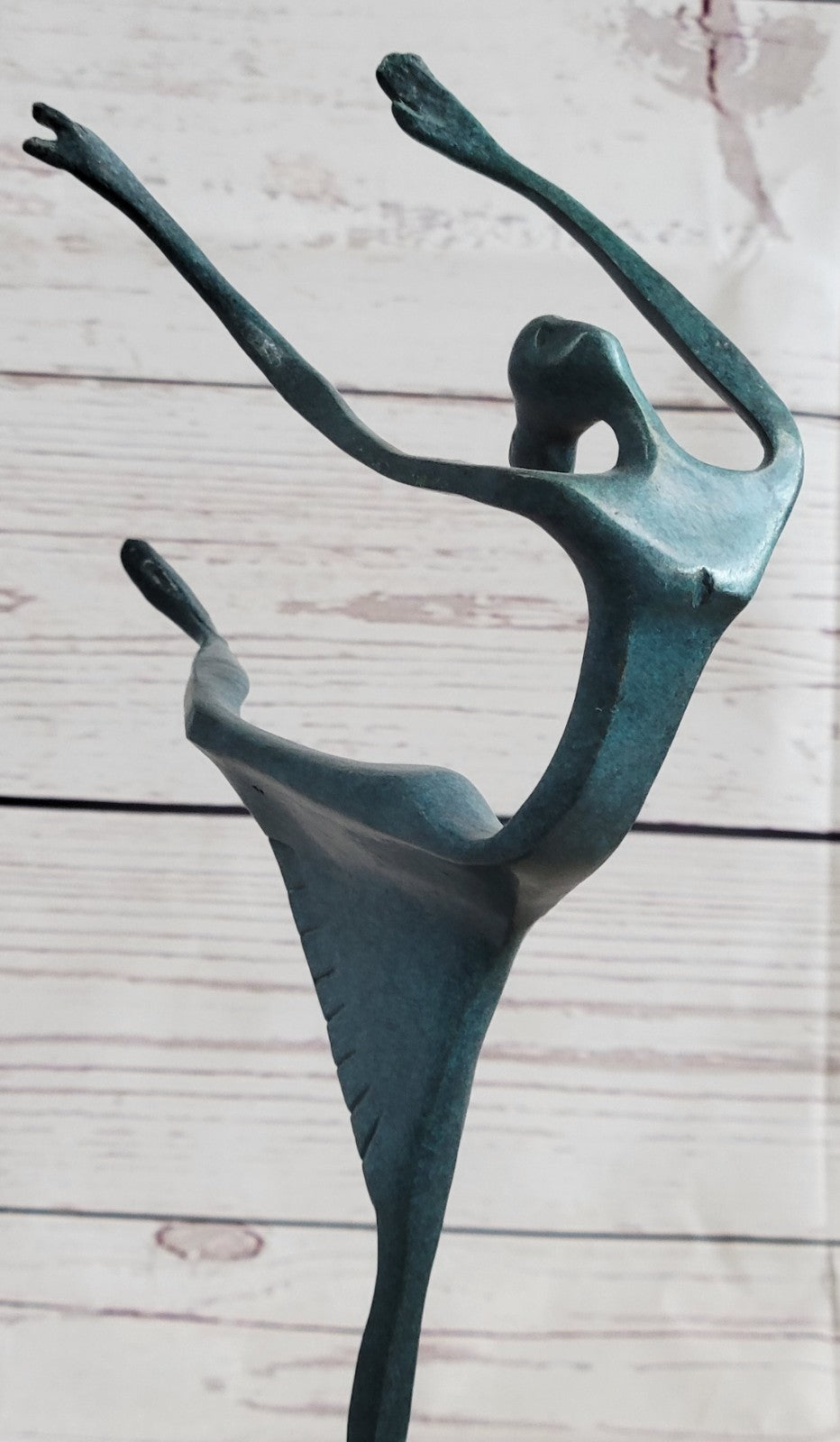 Milo`s Abstract Woman Sculpture: Handmade Bronze Art with Special Patina - Fine Art Collectible
