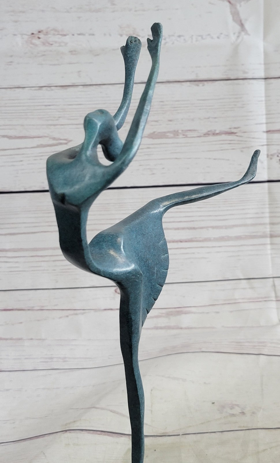 Milo`s Abstract Woman Sculpture: Handmade Bronze Art with Special Patina - Fine Art Collectible
