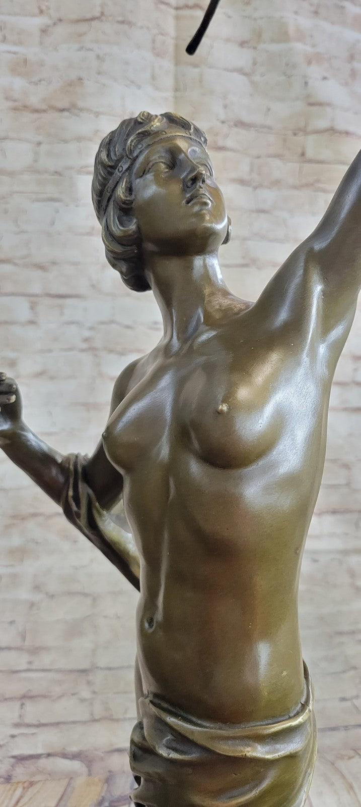 Greek Goddess of War and Wisdom Athena 12 Height Figurine in Bronze Finish