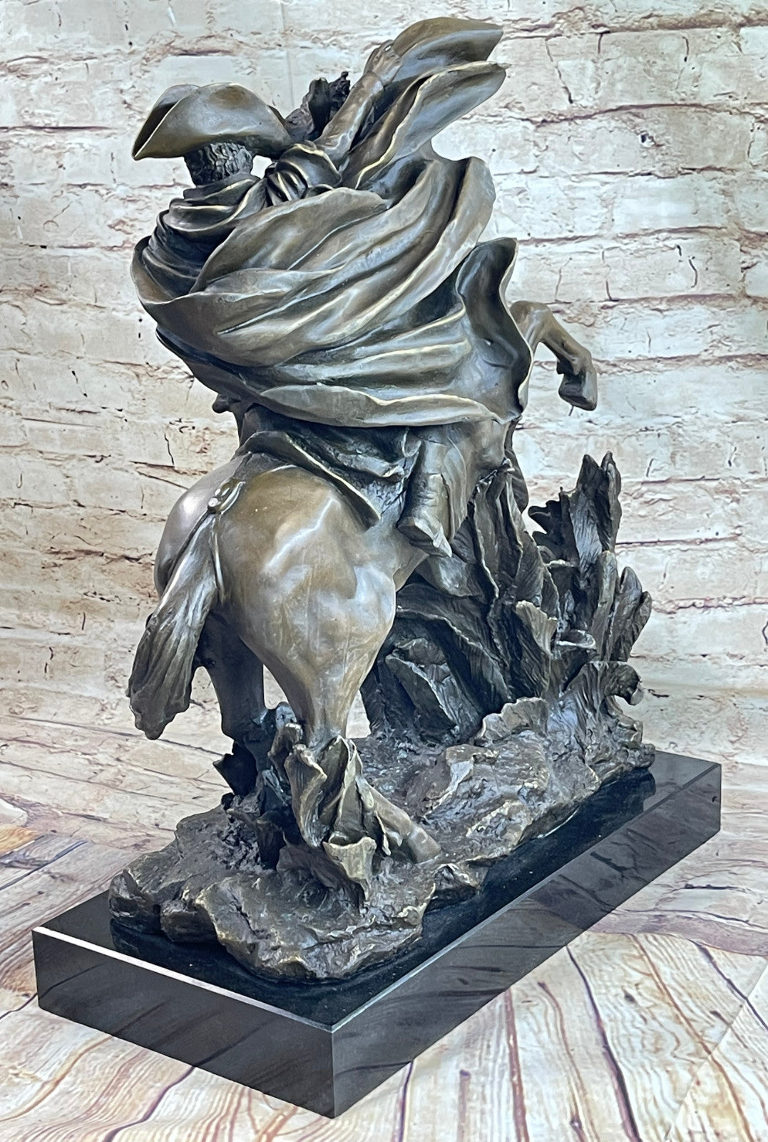 Signed Carpeaux Napoleon Bonaparte on Horse Bronze Sculpture Hot Cast Figurine