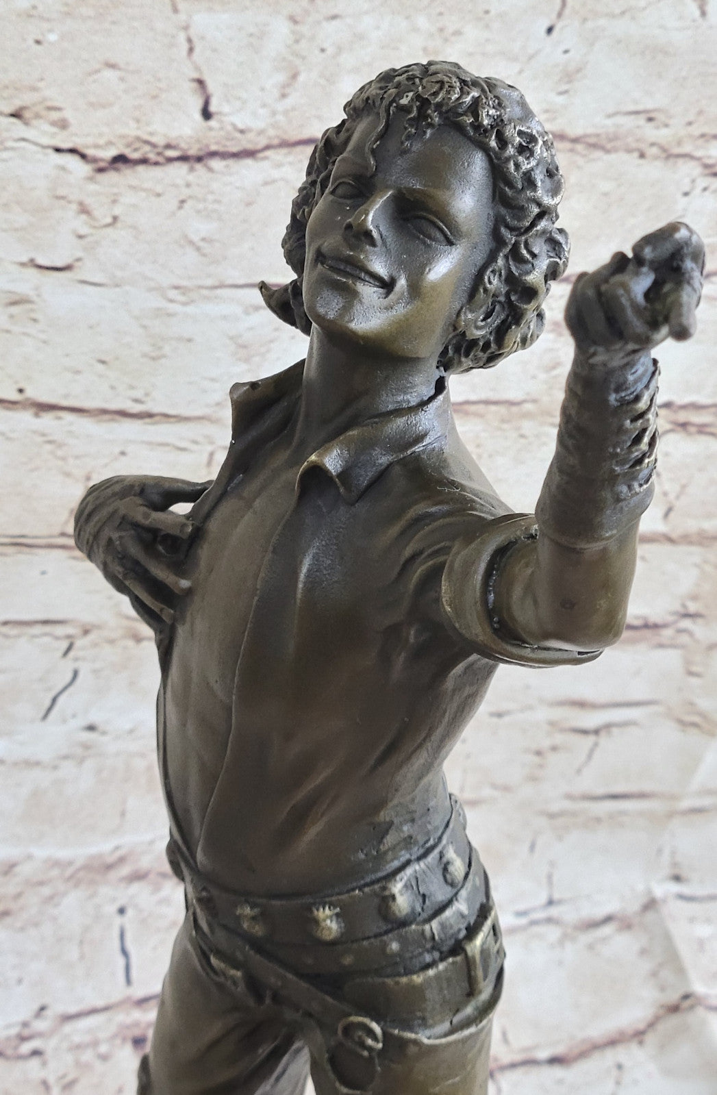 King Of Pop Dancer Popular Performance solid Bronze Copper Fine Art Statue gift