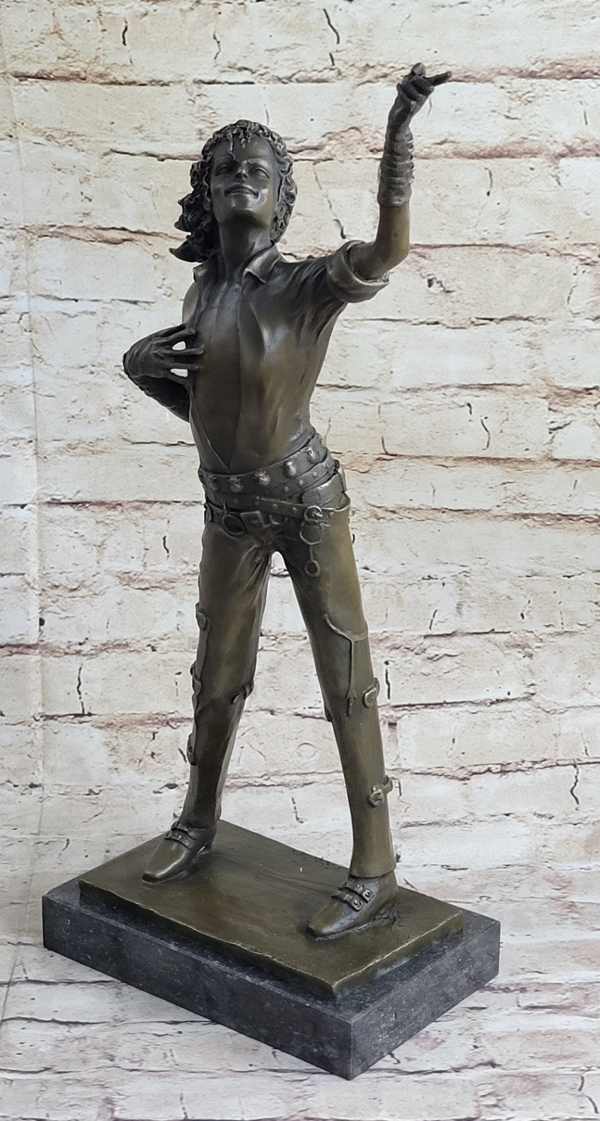 King Of Pop Dancer Popular Performance solid Bronze Copper Fine Art Statue gift
