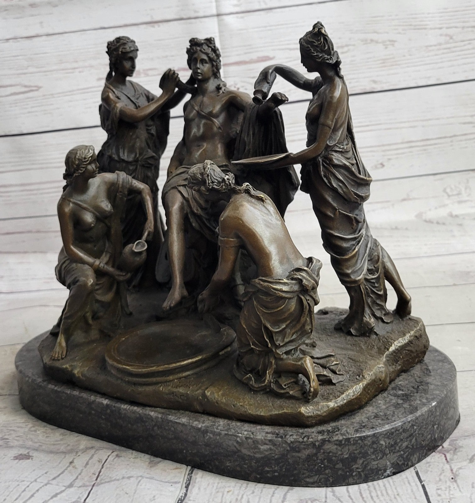Handcrafted bronze sculpture SALE Nude 4 By Pampered God Greek Signed Original